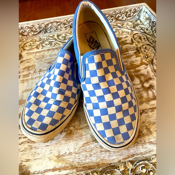 Vans Shoes Vans Blue And White Checkered Classic Vans Poshmark